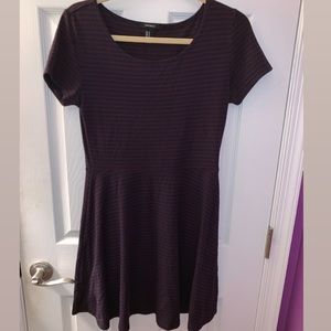 Blue and Red Striped Skater Dress